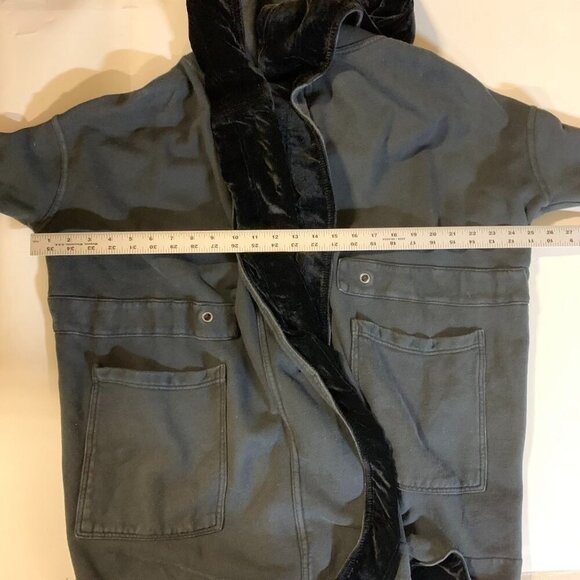 Free‎ People Women's Westwood Cotton Velvet Trim Hooded Coat Cardigan Size S - Picture 11 of 13